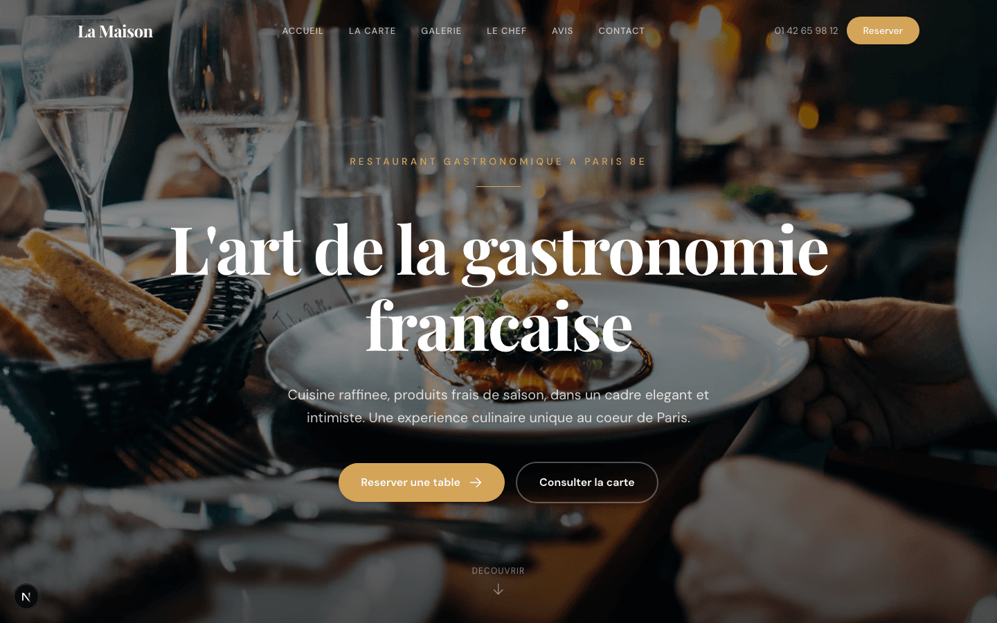La Maison — vue desktop